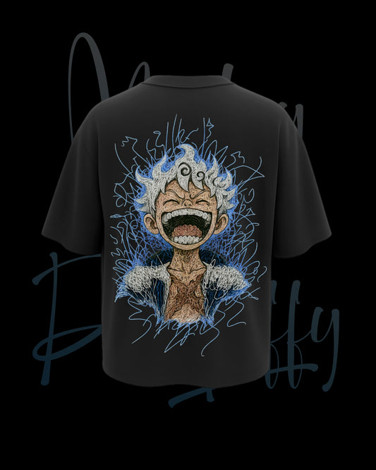 Monkey D Luffy Unisex Oversized Black Tee
