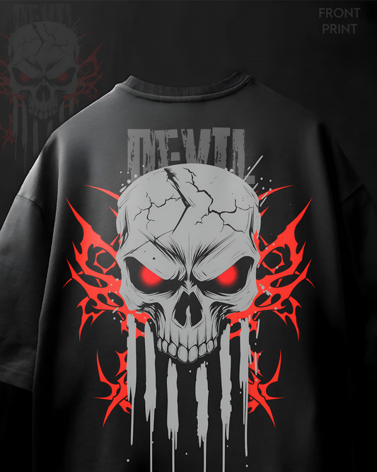 Devil Skull Unisex Oversized Tee ☠️