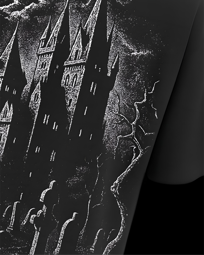 Moonlit Castle Unisex Oversized Tee