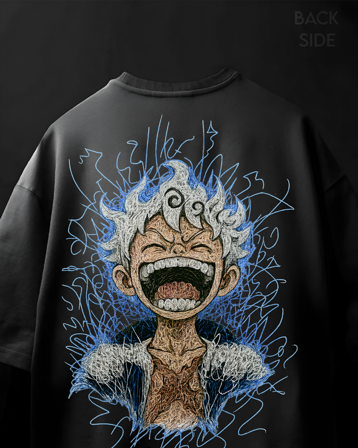 Monkey D Luffy Unisex Oversized Black Tee