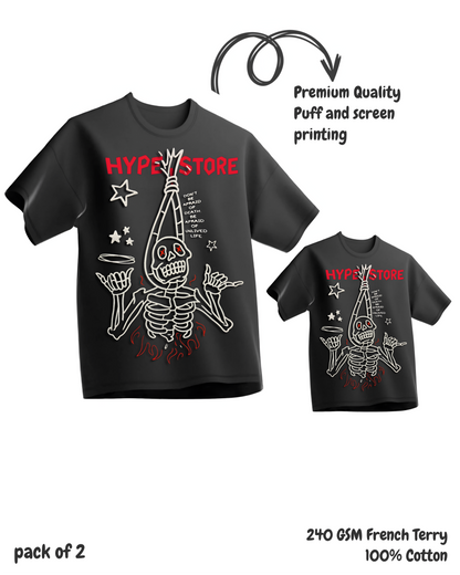 BUY 1 GET 1 FREE  Deathless Hype Unisex Oversized Tee