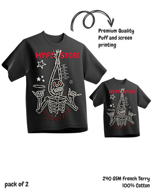 BUY 1 GET 1 FREE  Deathless Hype Unisex Oversized Tee