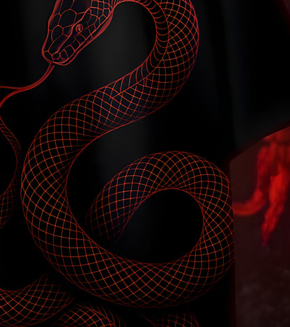 Red Snake Unisex Oversized Tee